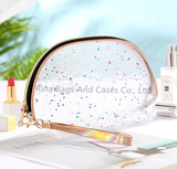 Transparent Clear TPU Sequins Makeup Cosmetic Bag