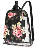 Leisure and Fashion Waterproof PVC Backpack with Canvas Printed