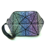 Glitter Geometric Cosmetic Pouch Makeup Bag