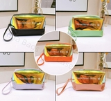 Wholesale Holographic Waterproof Zipper Makeup Pouch With Handle