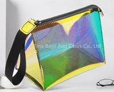 Transparent Holographic TPU Cosmetic Make Up Bag Pouch