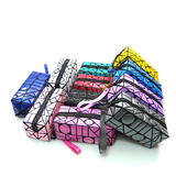 Geometric Foldable Cosmetic Bag with Lightning Pattern