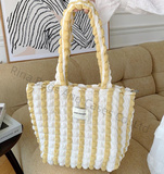 Reusable Folding Quilted Elegant Ladies Shopping Tote Bag