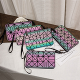 Luxury Ladies Luminous Geeometric Wallet Hand Purse