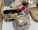 Water-resistant Holographic Toiletry Bag Organizer with Brushes Holder for Lady