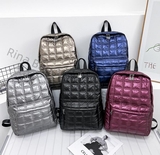 Girl Cotton Quilted Casual Fashion School Backpack Bag