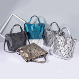 PU Leather Geometric Luminous Bag Ladies HandBag for Women