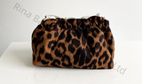 Leopard Print Cosmetic Storage Ladies Make Up Clutch Bag