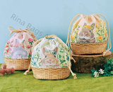 Cute Rabbit Makeup Pouch Luxury Custom Drawstring Bag