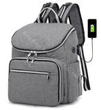 Fashion Nappy Mummy Travel Bag Diaper Backpack with USB Charging