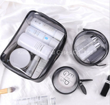 Combination Transparent PVC Waterproof Travel Makeup Organizer Cosmetic bag sets