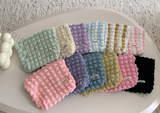 Soft Quilted Cotton Puffy Cosmetic Pouch