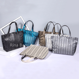 Ladies Tote Bags Geometric Wave Handbags