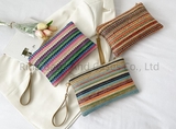 Straw Casual Cosmetic Pouch Bag
