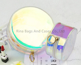 Transparent TPU Holographic Round Cosmetic Makeup Bag