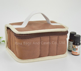 Canvas Fabric Travel Toiletry Makeup Case for Essential Oil